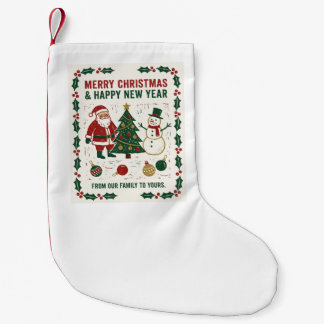 Merry Christmas and a Happy New Year Small Christmas Stocking