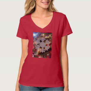 Merry Christmas and a Happy New Year Snowflake Art T-Shirt