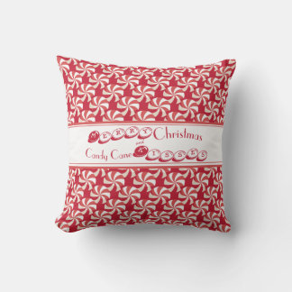 Merry Christmas and Candy Cane Kisses   Cushion