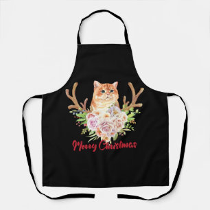 Merry Christmas and Cat Apron