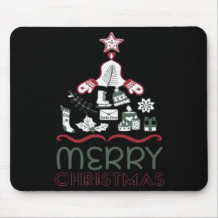 Merry Christmas and Christmas tree Classic Mouse Pad