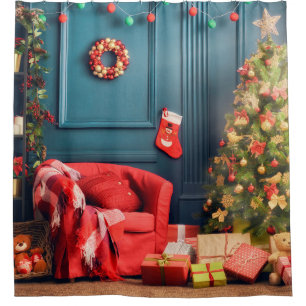 Merry Christmas and Happy Holidays! A beautiful li Shower Curtain