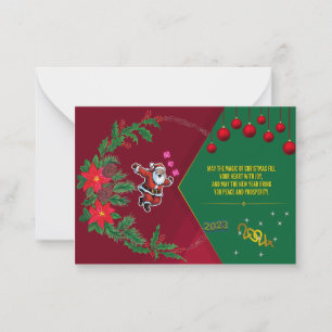 Merry Christmas and Happy New Year 2024 Greeting  Card