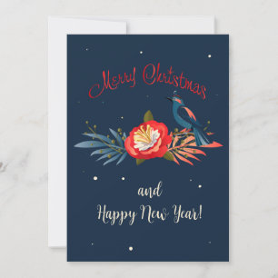 Merry Christmas and Happy New Year! 2025 Blue Bird Holiday Card