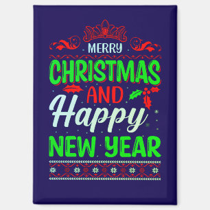 Merry Christmas And Happy New Year-61064 Magnet