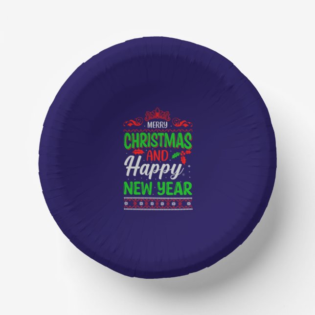 Merry Christmas And Happy New Year-61064 Paper Plate (Front)