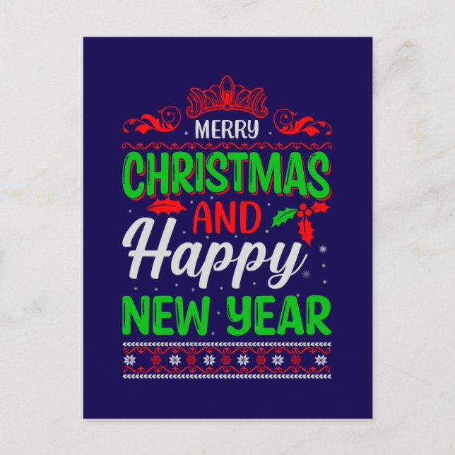 Merry Christmas And Happy New Year-61064 Postcard (Front)