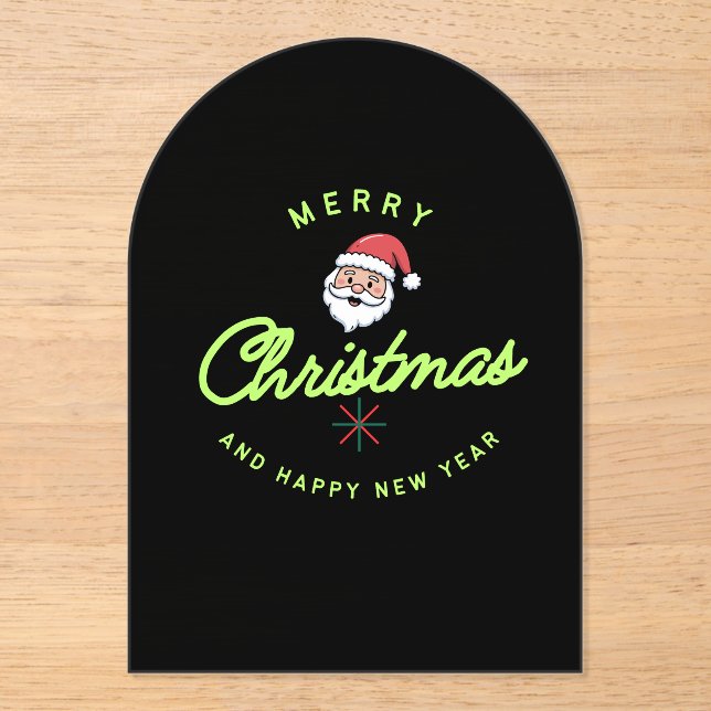 Merry Christmas and Happy New Year Acrylic Invitations (Front)