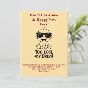 Merry Christmas and Happy New Year Card Funny baby