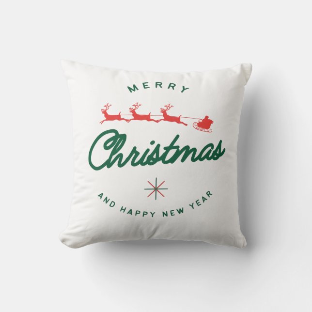 Merry Christmas and happy New Year  Cushion (Front)