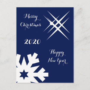 Merry Christmas And Happy New Year customisable Holiday Postcard