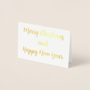 Merry Christmas and Happy New Year Foil Card