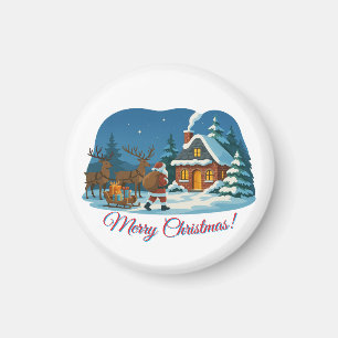 Merry Christmas and Happy New Year from Santa! Magnet