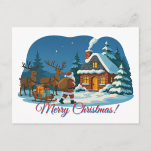 Merry Christmas and Happy New Year from Santa! Postcard
