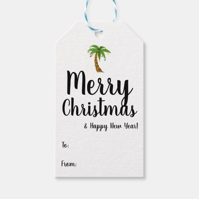 Merry Christmas and Happy New Year Gift Tag (Front)