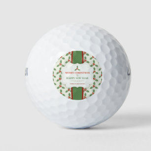 Merry Christmas and Happy New Year Golf Balls