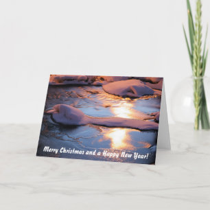 Merry Christmas and Happy New Year greeting card