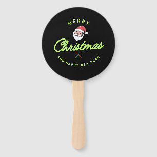 Merry Christmas and Happy New Year Hand Fan