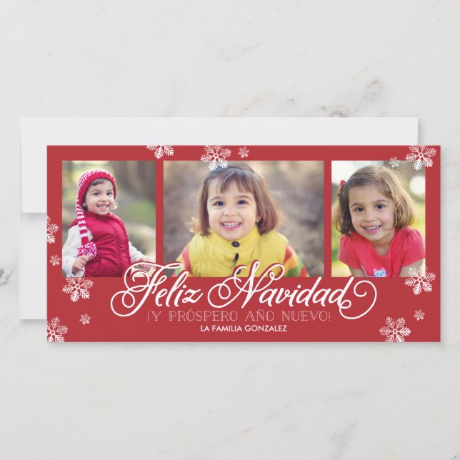 Merry Christmas And Happy New Year Holiday Card (Front)