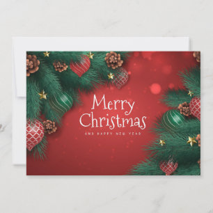 Merry Christmas and Happy New Year Holiday Card