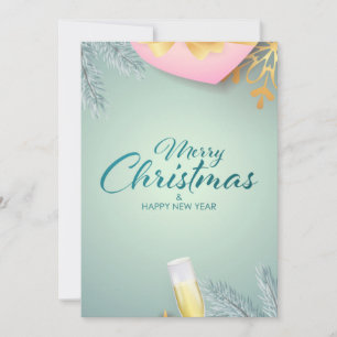 Merry Christmas and Happy New Year Holiday Card