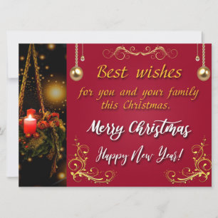 Merry Christmas and Happy New Year Holiday Card