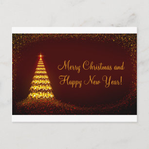 Merry Christmas and Happy New Year! Holiday Postcard