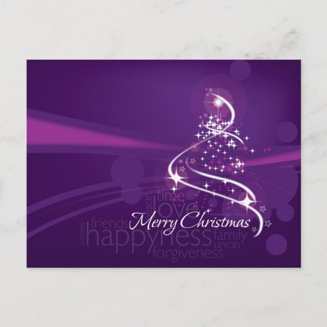 merry christmas and happy new year holiday postcard (Front)