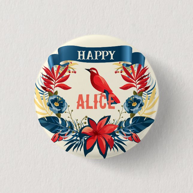 Merry Christmas and Happy New Year! Monogram 3 Cm Round Badge (Front)