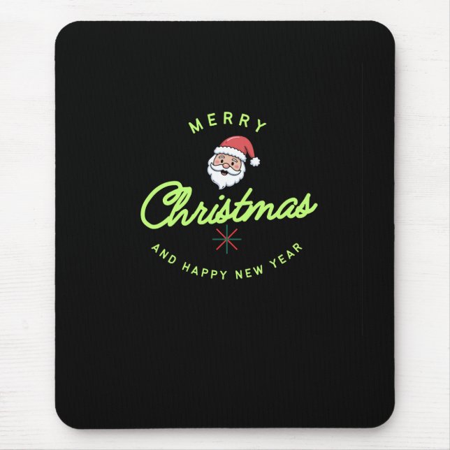 Merry Christmas and Happy New Year Mouse Pad (Front)