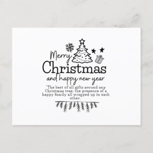 Merry Christmas and happy New Year Postcard
