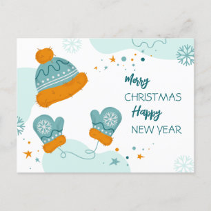 Merry Christmas and Happy New Year Postcard