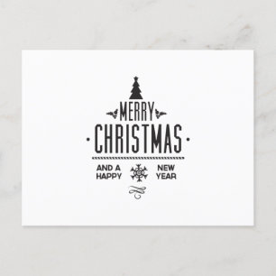 Merry Christmas and Happy New Year Postcard