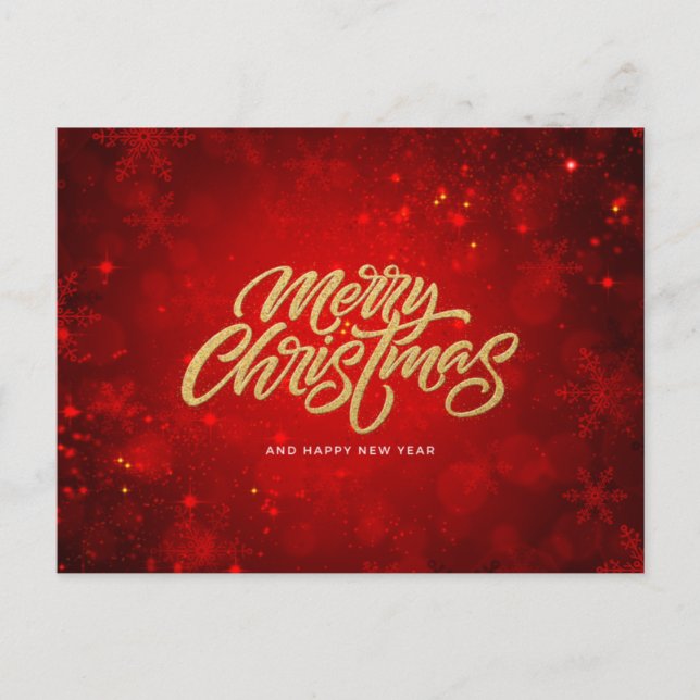 Merry Christmas and Happy New Year  Postcard (Front)