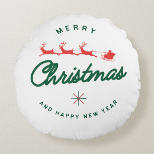 Merry Christmas and happy New Year  Round Cushion