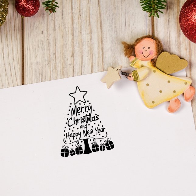 Merry Christmas and Happy New Year,  Rubber Stamp (Creator Uploaded)