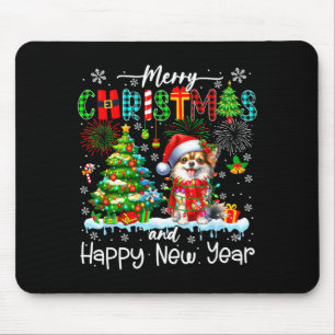 Merry Christmas And Happy New Year Santa Chihuahua Mouse Pad
