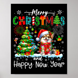 Merry Christmas And Happy New Year Santa Chihuahua Poster