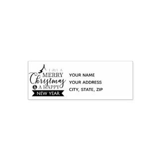 Merry Christmas and Happy New Year Self-inking Stamp