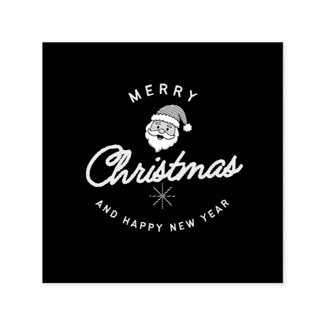 Merry Christmas and Happy New Year Self-inking Stamp (Design)