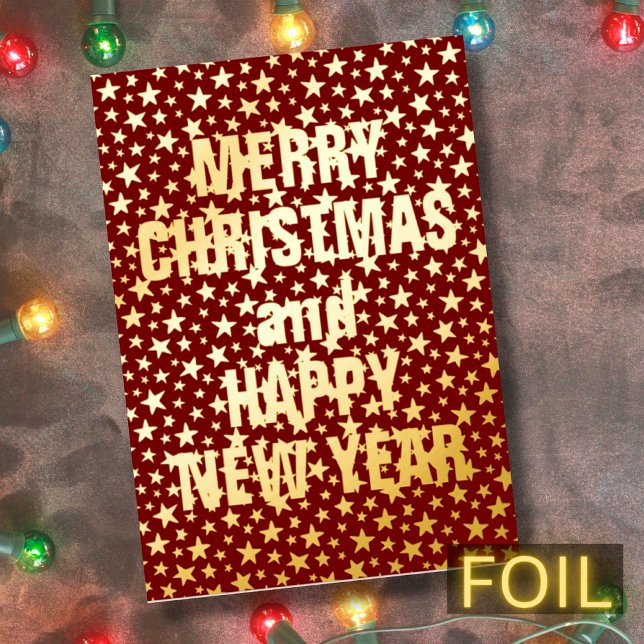 Merry Christmas and Happy New Year star burgundy (Creator Uploaded)