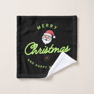 Merry Christmas and Happy New Year Wash Cloth