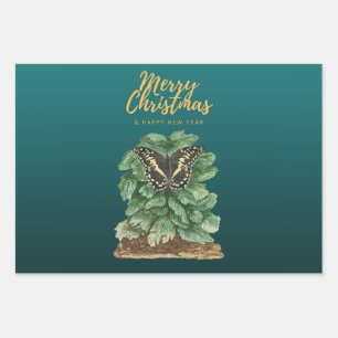 Merry Christmas and Happy New Year     Wrapping Paper Sheet