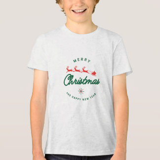 Merry Christmas and New Year T-Shirt desine Tri-Blend Shirt