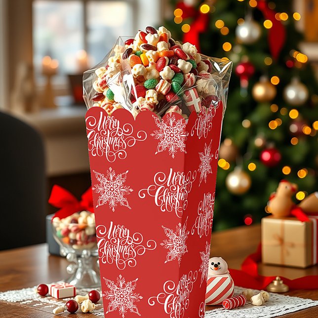 Merry Christmas and snowflakes Favour Box (Creator Uploaded)