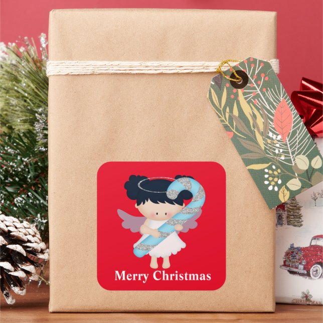Merry Christmas Angel Holiday sticker (Holiday)