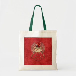 Merry Christmas Angel - Red Tote Bag