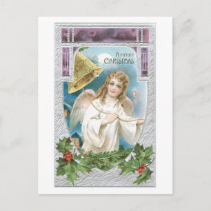 Merry Christmas - Angel Rings the Bell of Joy Holiday Postcard