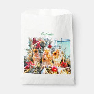 merry christmas angel trio trumpeting favour bags