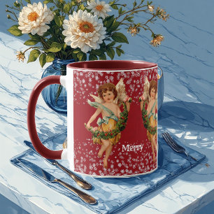 Merry Christmas Angel Winter Snowflake Kids Party  Mug